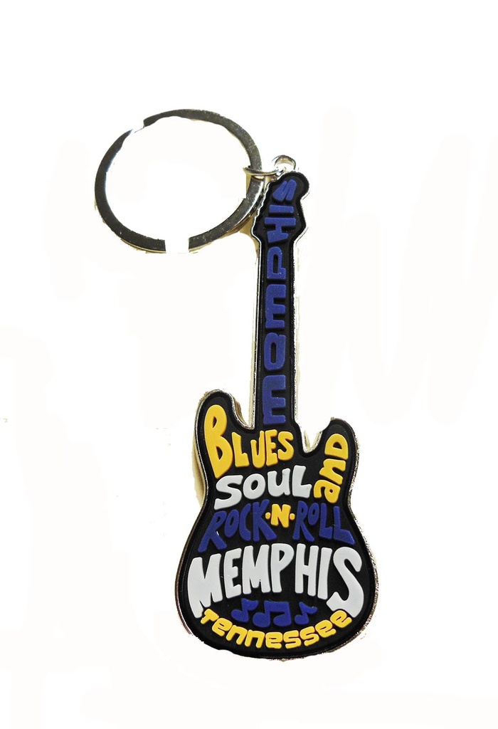 Memphis Key Chain - Guitar Funky PVC