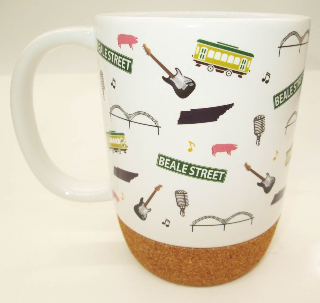 Memphis Mug - Icons w/ Cork Base