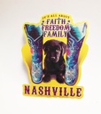 Nashville Sticker - Faith Puppy