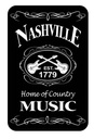 Nashville Playing Cards - Blk & Wht Est.