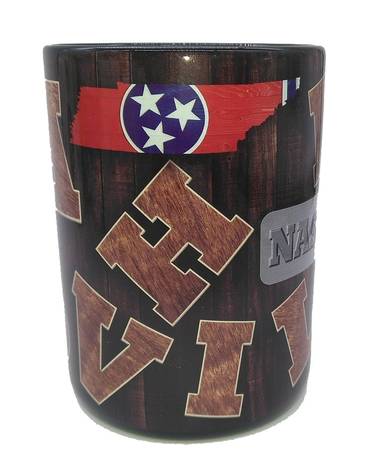 Nashville Mug - Wood Letters