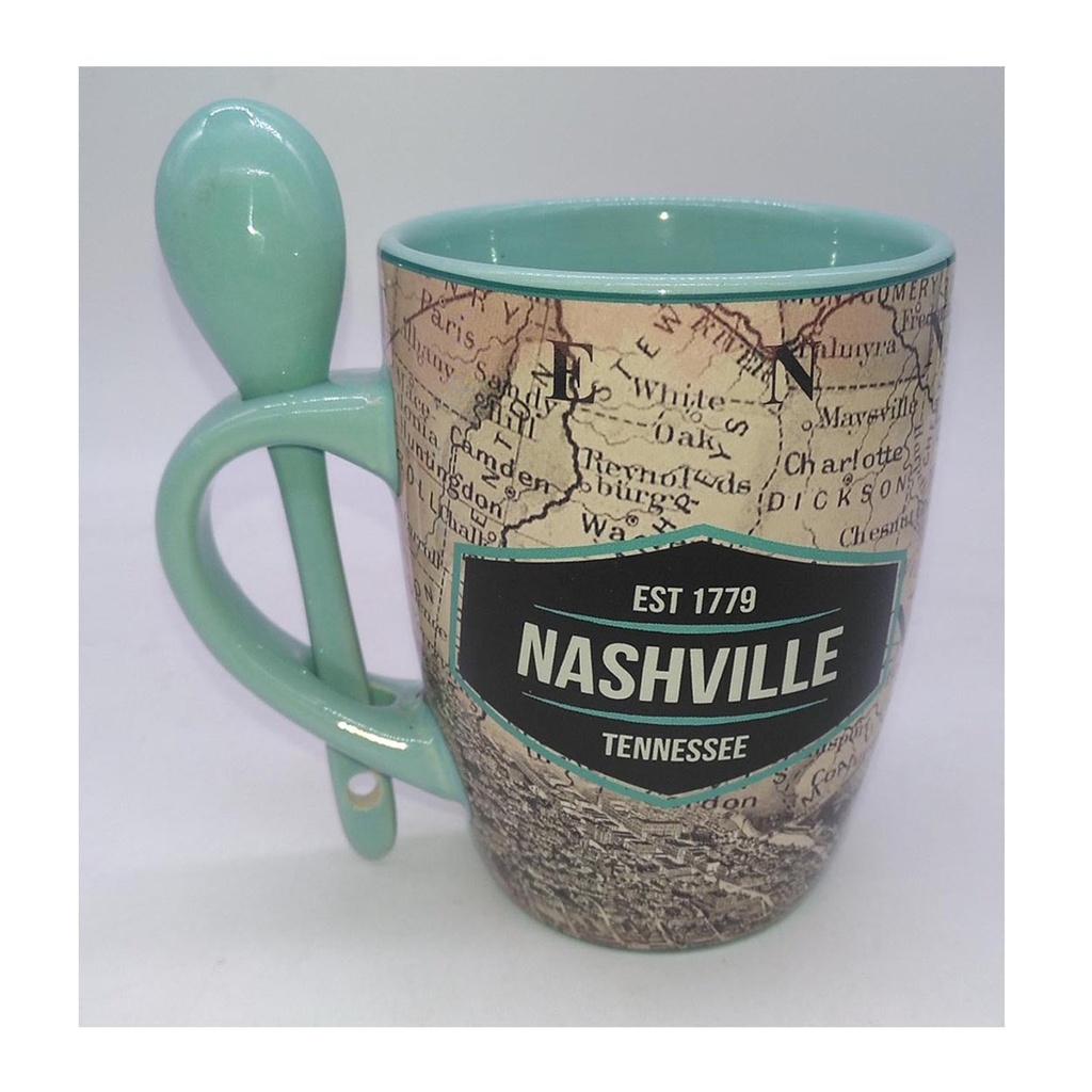 Nashville Mug - Map with Spoon