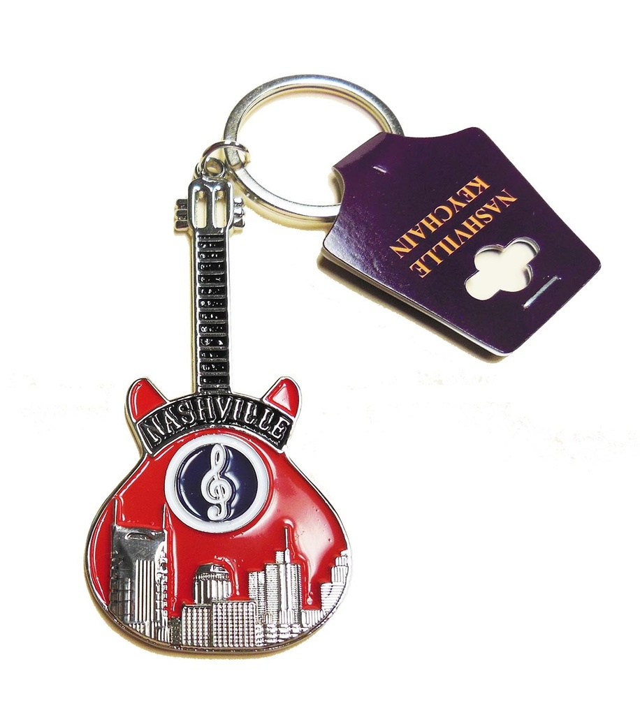 Nashville Key Chain - Guitar Skyline