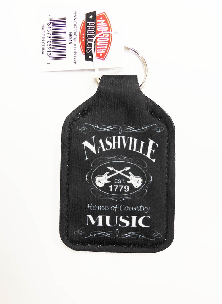 Nashville Key Chain w/Multiuse Pouch - Blk & Wht