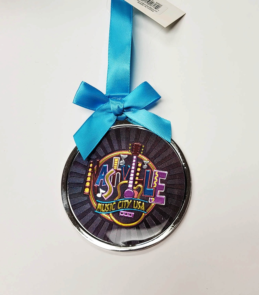 Nashville Ornament - Round Neon Foil