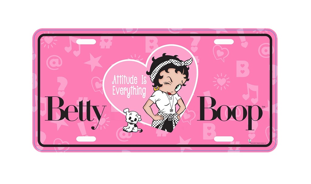 Betty Boop License Plate - Attitude