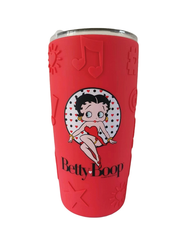 Betty Boop Thermo Stainless Steel With Silicone Sleeve - Red