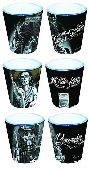 David Gonzales Art Shot Glass Set - Western