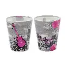 Nashville Shot Glass - Pink Roses w/ Guitar