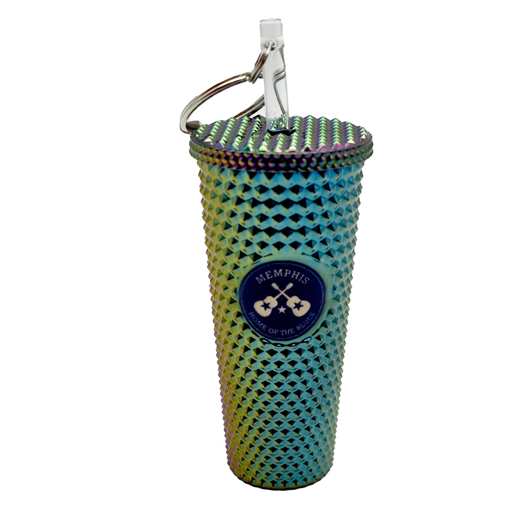 Memphis Keychain - Mini Tumbler with Straw