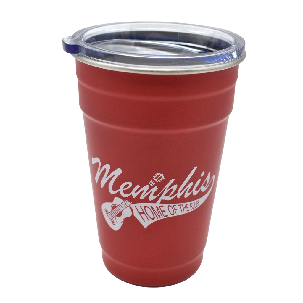 Memphis Pint Cup - Red Solo with Lid