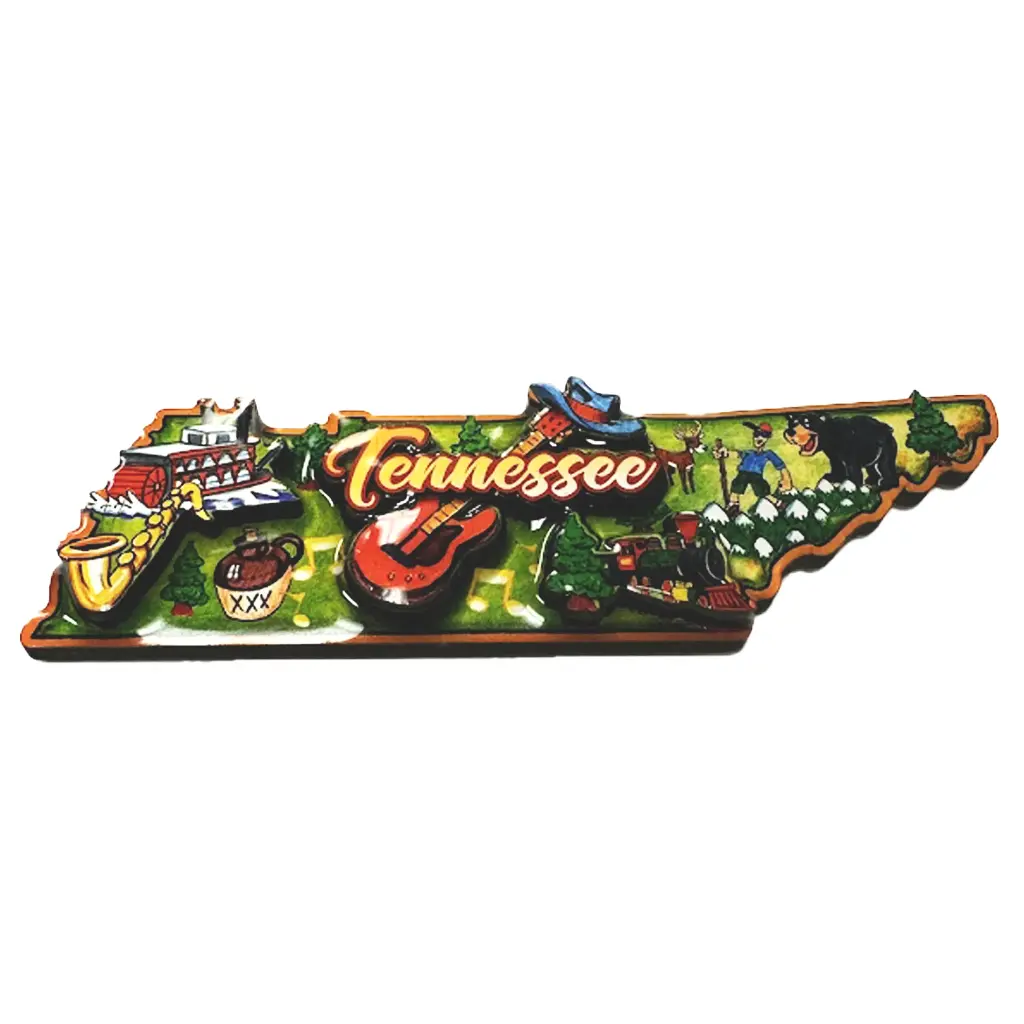 Tennessee Magnet - Green Map 3D