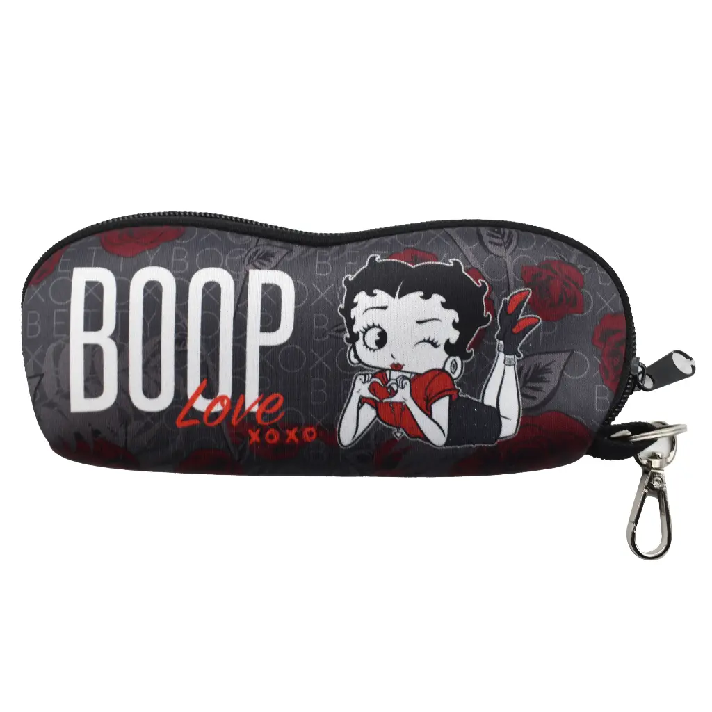 Betty Boop Glasses Case - Red Roses XOXO