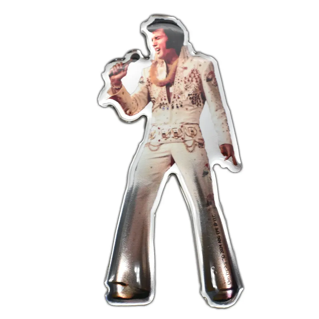 Elvis Sticker - White Jumpsuit Puffy