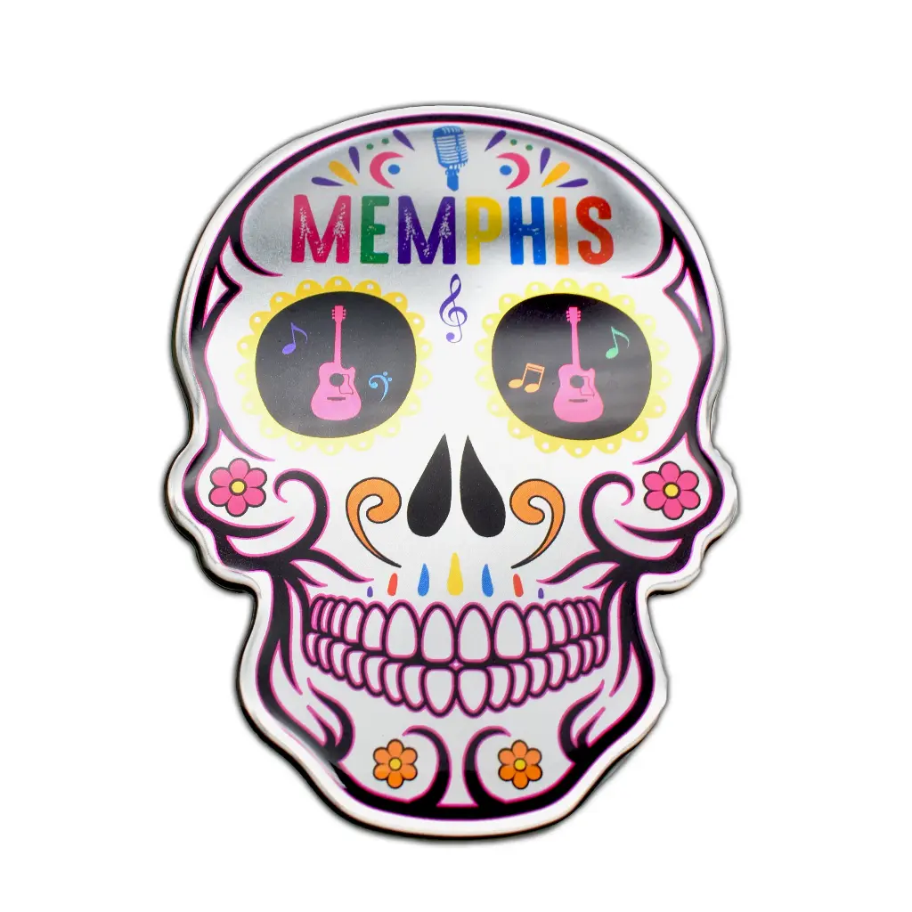 Memphis Sticker - Sugar Skull Puffy