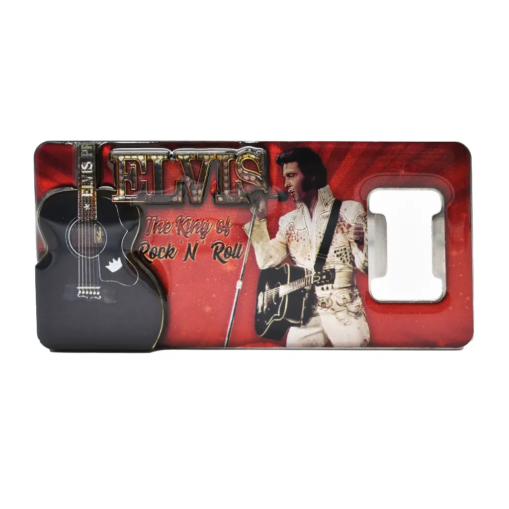 Elvis Bottle Opener - The King Metallic