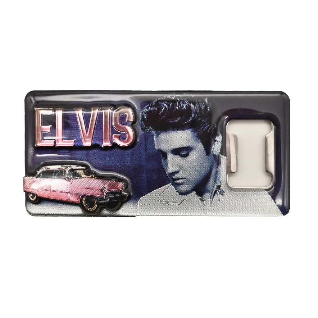 Elvis Bottle Opener - Pink Caddy Metallic