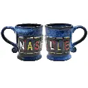 Nashville Mug - Stoneware License Plate 2pc Set