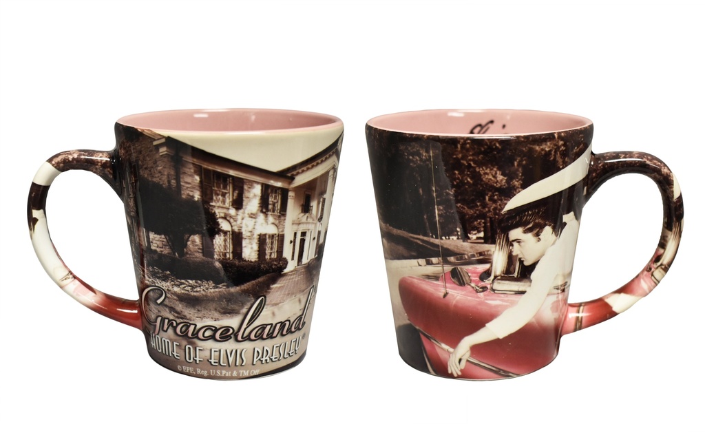 Elvis Mug - Car/Graceland Pink