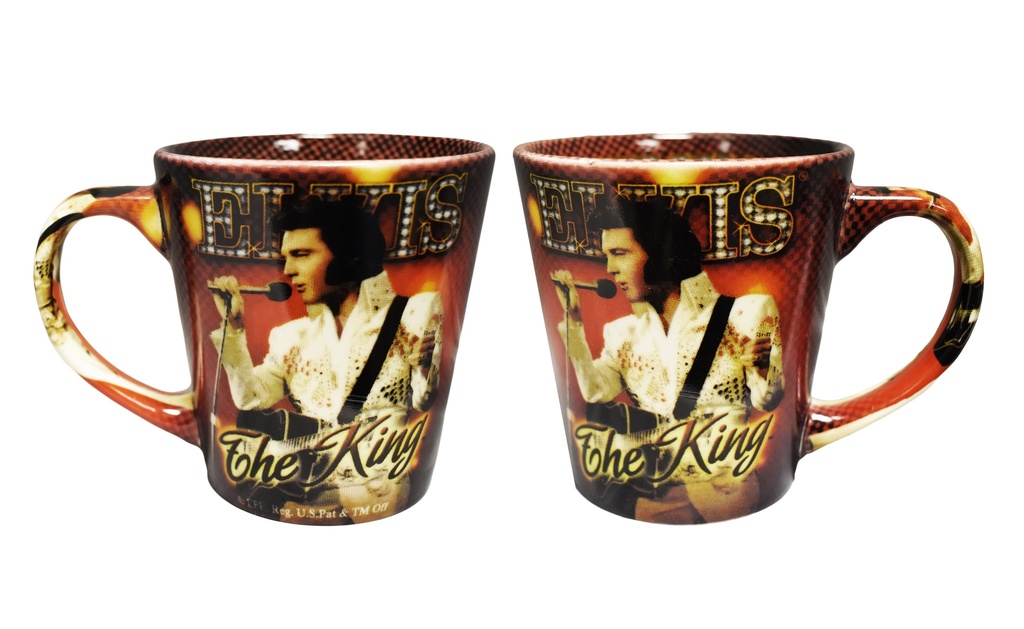 Elvis Mug - The King Red Background