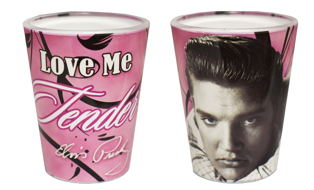 Elvis Shot Glass - Love Me Tender Pink