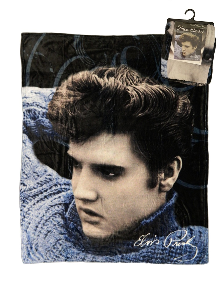 Elvis Throw Blanket - Blue Sweater