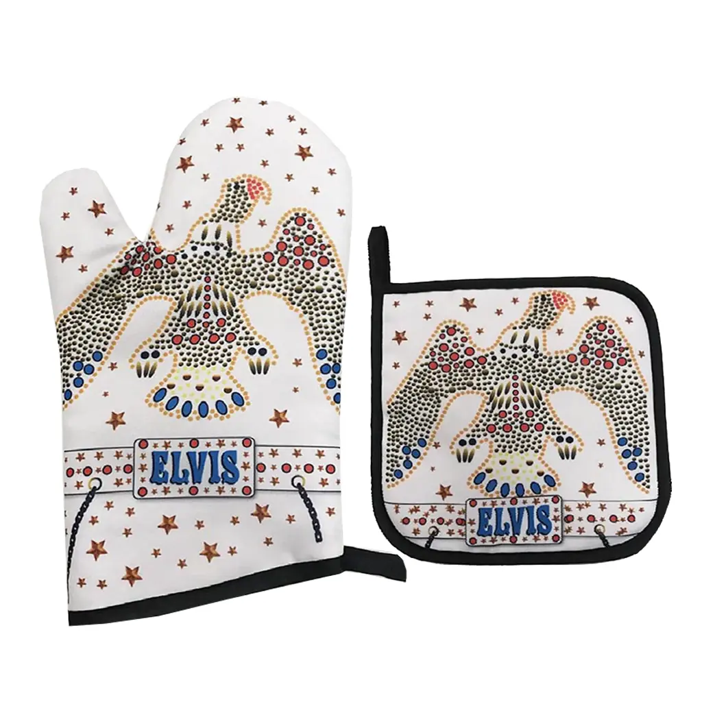 Elvis Pot Holder/Oven Mitt - White Jumpsuit