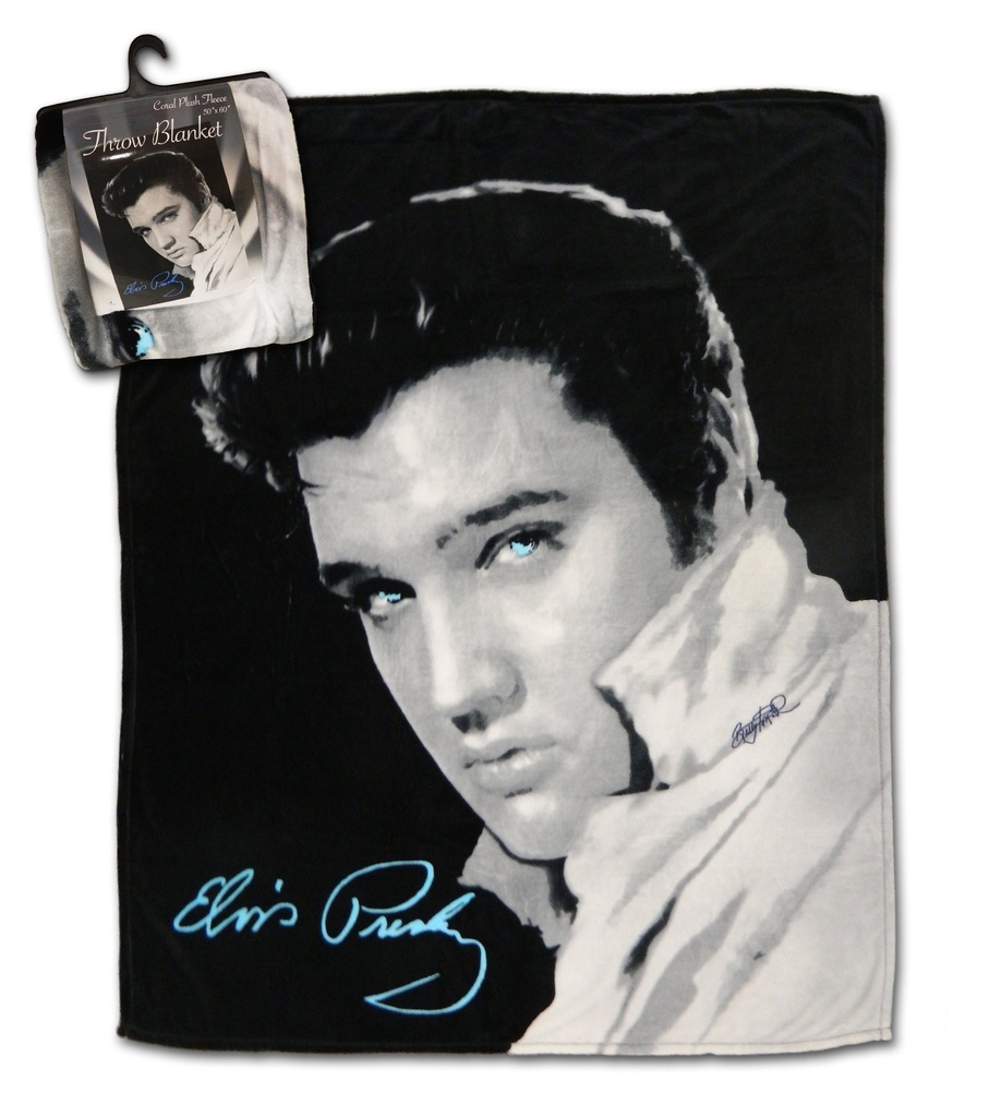 Elvis Throw Blanket - Black & White Photo