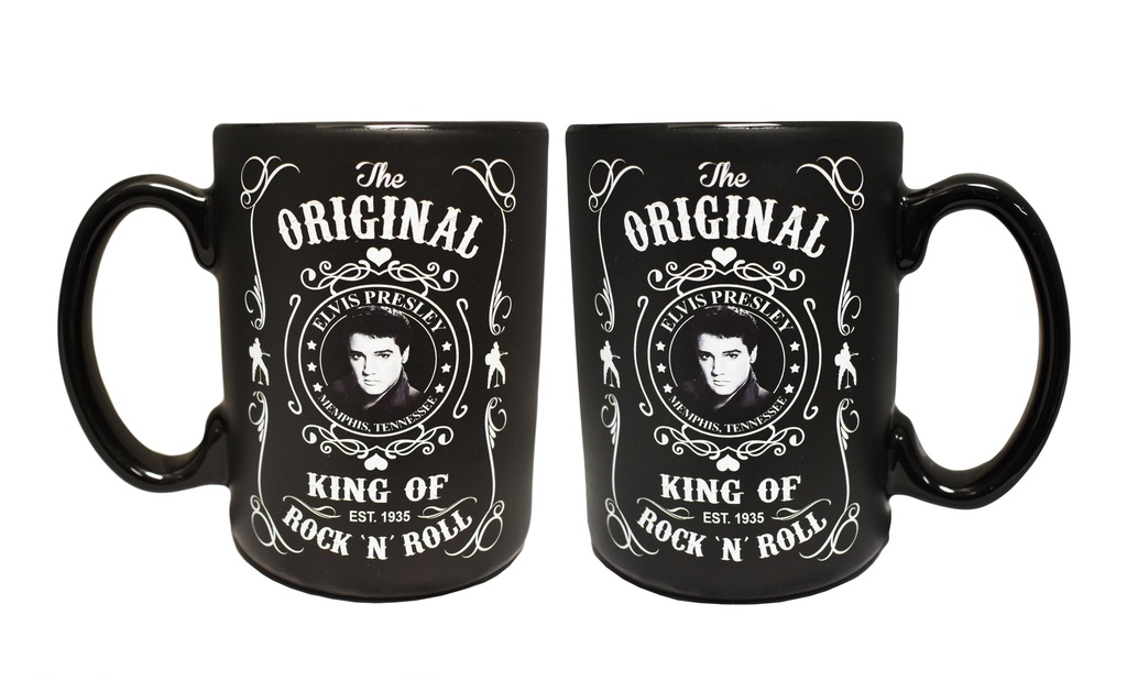 Elvis Mug - Blk & Wht Est.