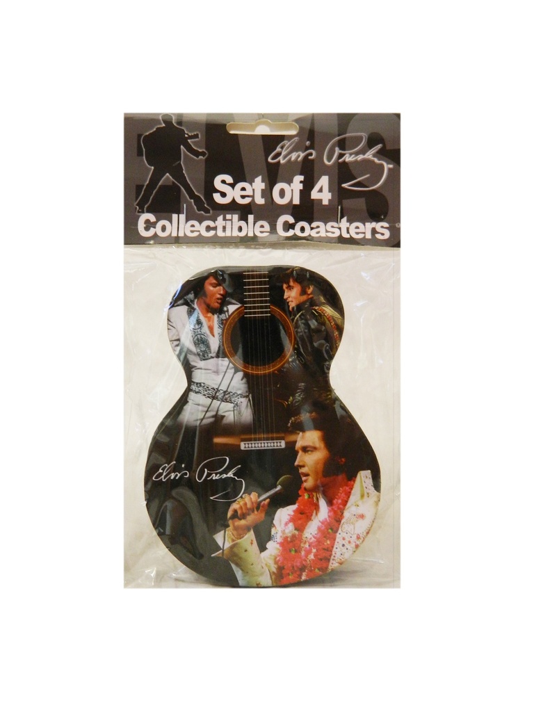 Elvis Coasters - Guitar Shape 3 Images