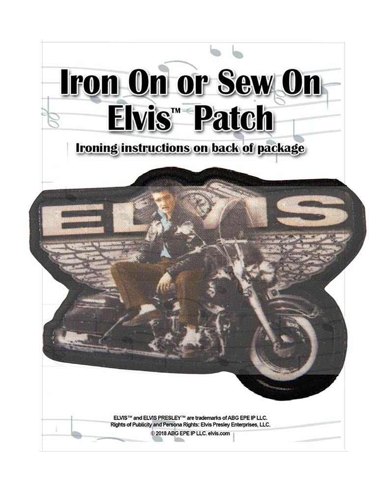 Elvis Patch - Iron On - Motorcycle