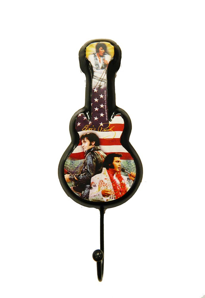 Elvis Metal Wall Hook - Guitar 3 Images - Set of 4