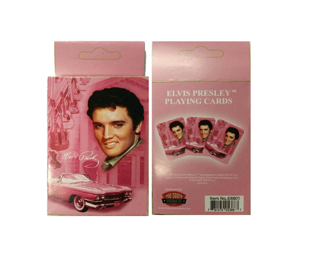 Elvis Playing Cards - Pink Guitars