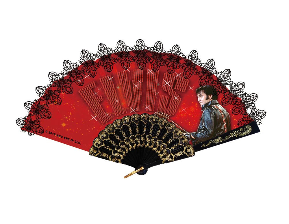 Elvis Hand Fan - '68 Name