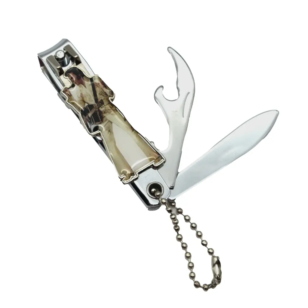 Elvis Key Chain & Nail Clippers - White Jumpsuit