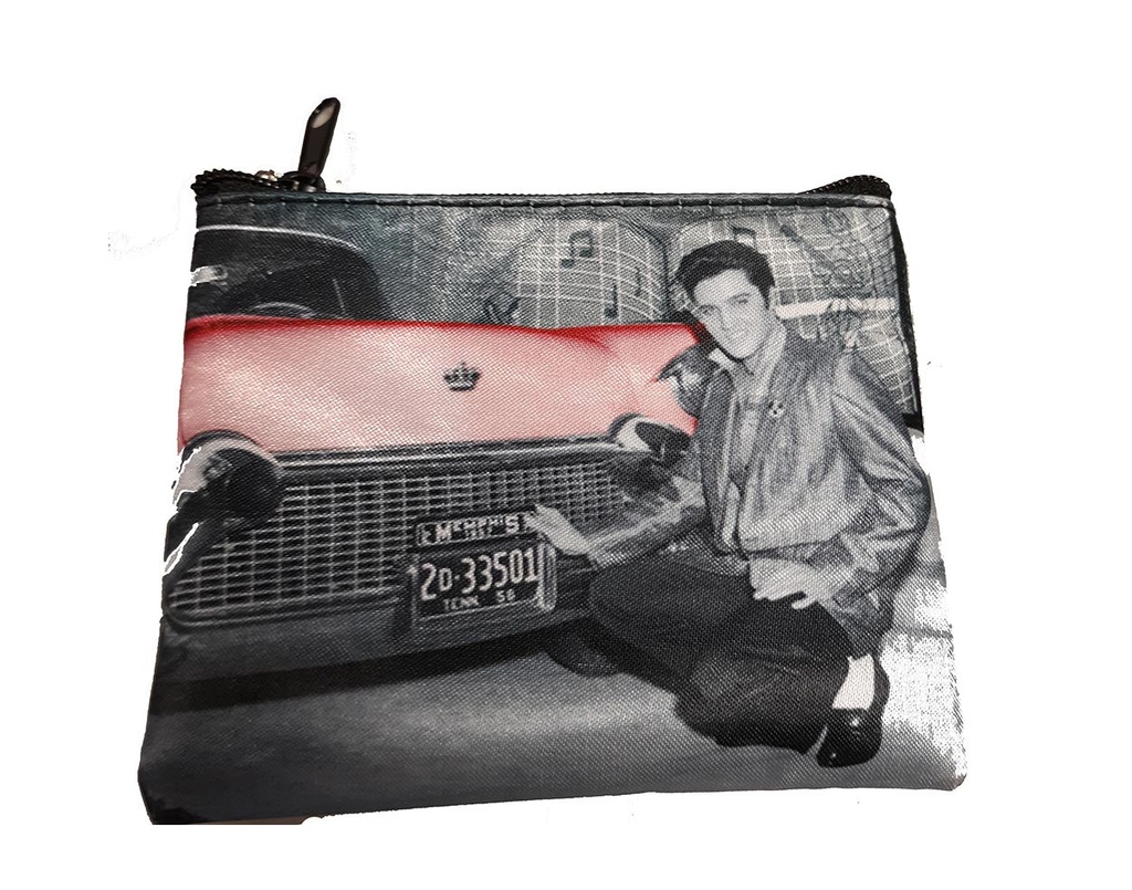 Elvis Key Chain/Coin Purse - With Car