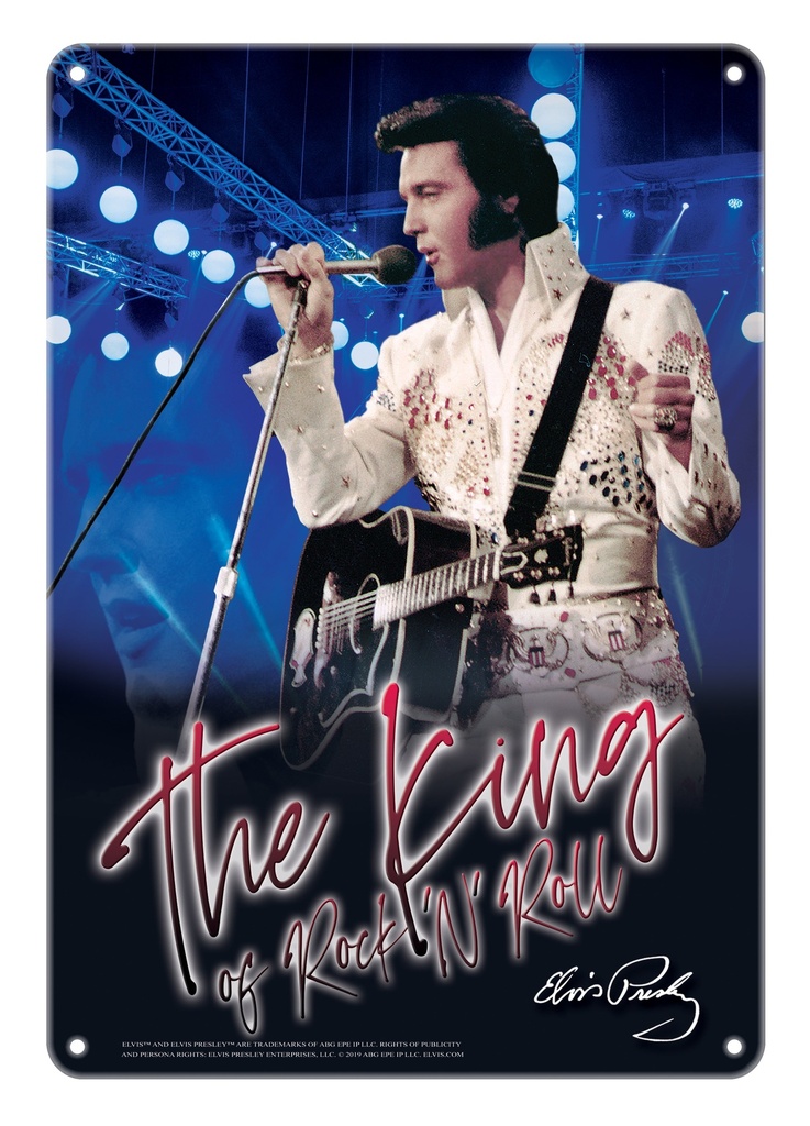 Elvis Sign - The King Blue With White Jumpsuit