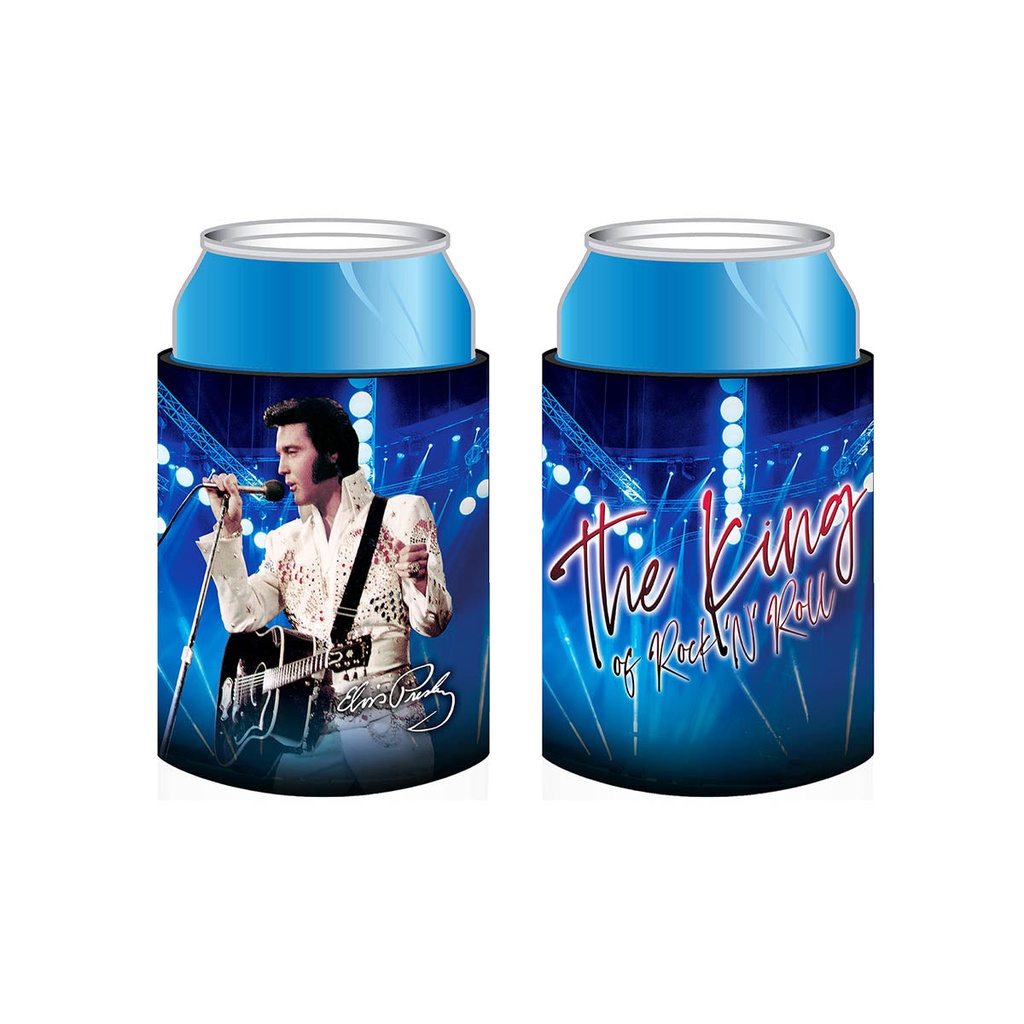 Elvis Huggie/Koozie - The King Blue