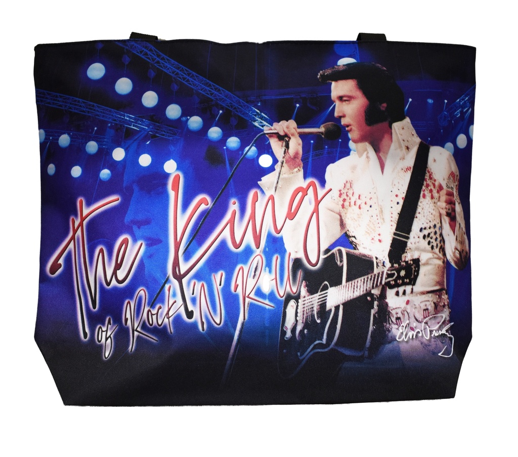 Elvis Tote Bag - The King Blue With White Jumpsuit