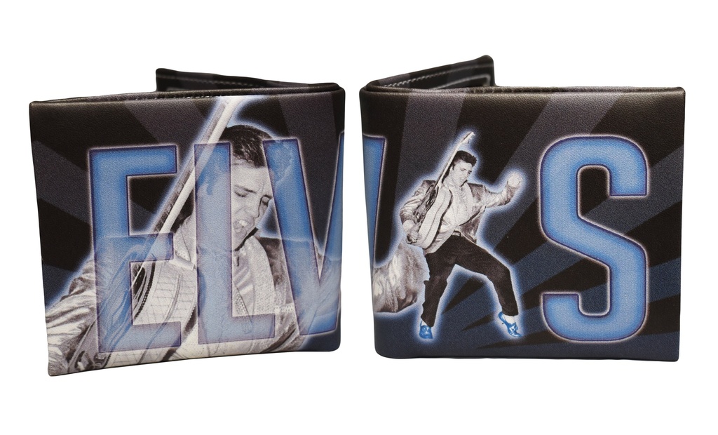 Elvis Wallet - Blue Suede Shoes - Fold