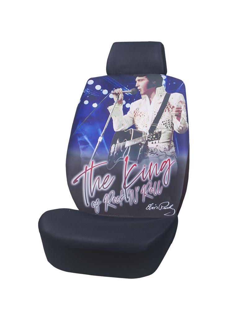 Elvis Universal Seat Cover - The King Blue With White Jumpsuit