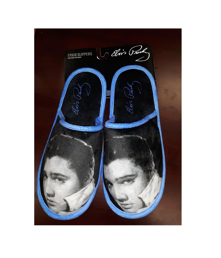 Elvis Slippers - Blk & Wht Photo