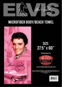 Elvis Towel - Pink With Guitars