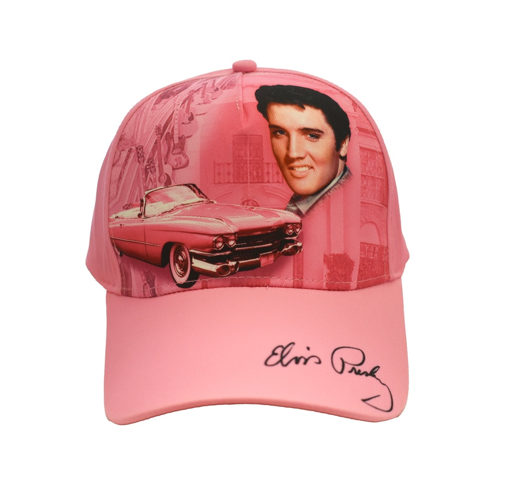 Elvis Cap Pink with guitars