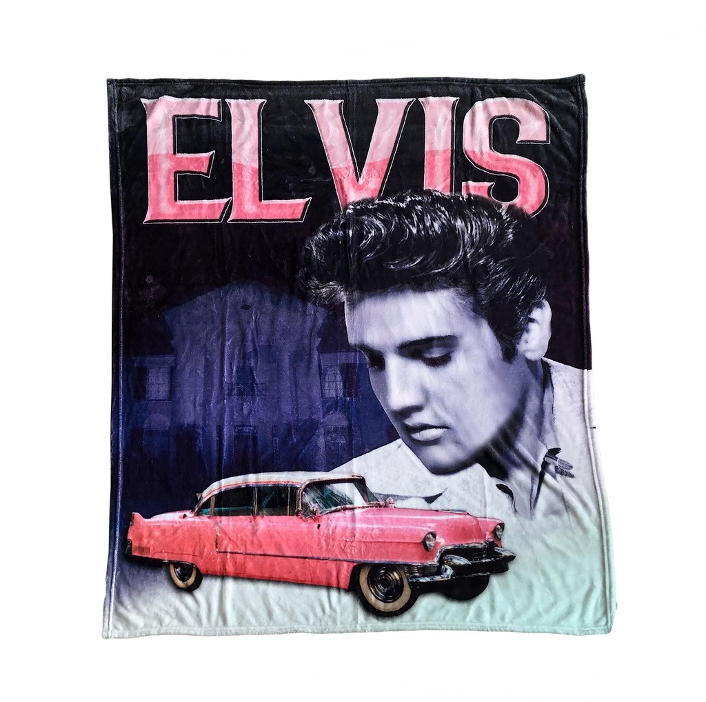 Elvis Throw Blanket - Pink Caddy