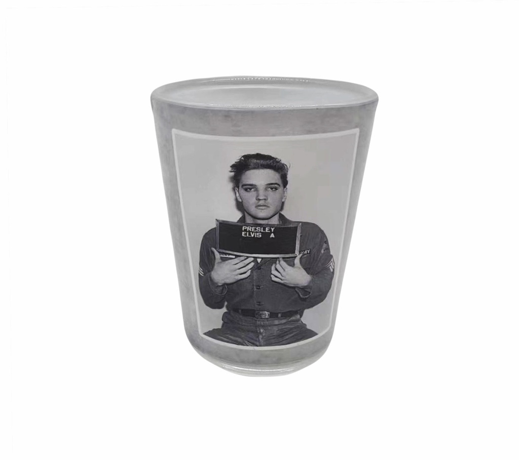 Elvis Shot Glass - Enlisting Photo