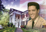 Elvis Postcard - Graceland Flag - Pack of 50