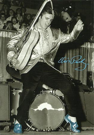 Elvis Postcard - Dancing Blue Suede Shoes - Pack of 50