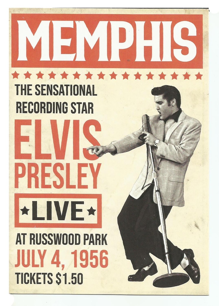 Elvis Postcards - Memphis Poster - Pack of 50