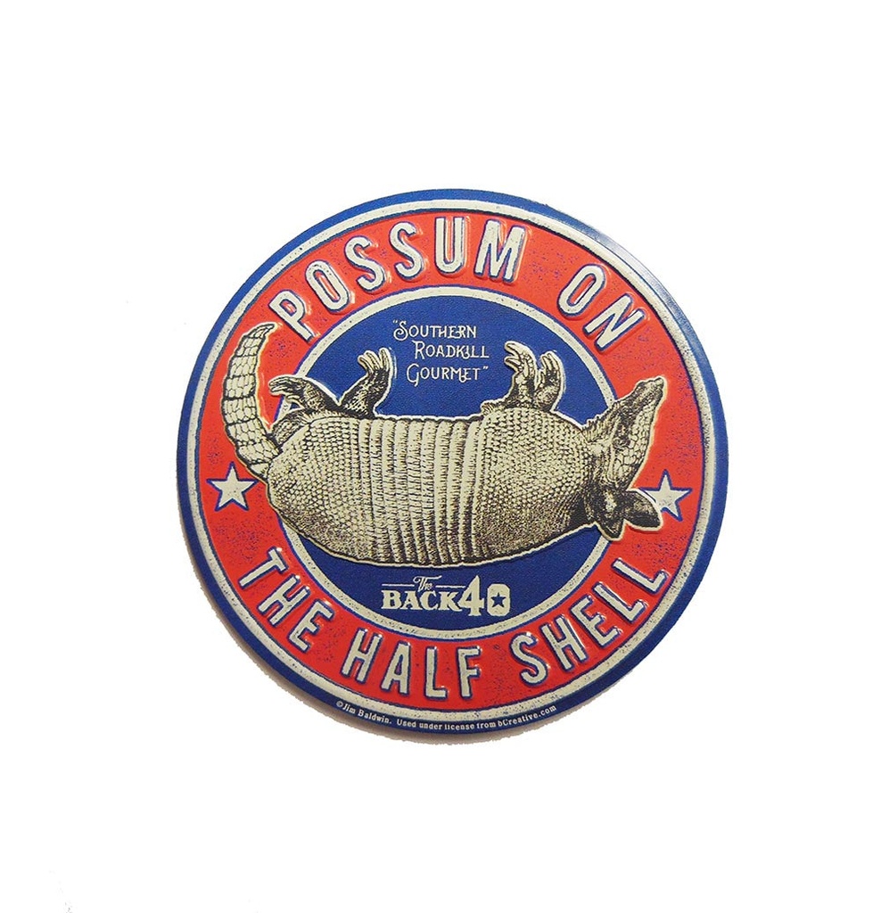 Magnet - Possum Half Shell Embossed